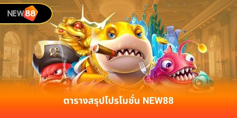ตารางสรุปโปรโมชั่น new88
